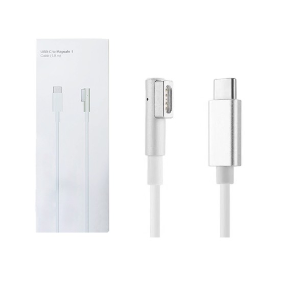 Cabo USB C para Magsafe 1 para Macbook 1,8m Branco